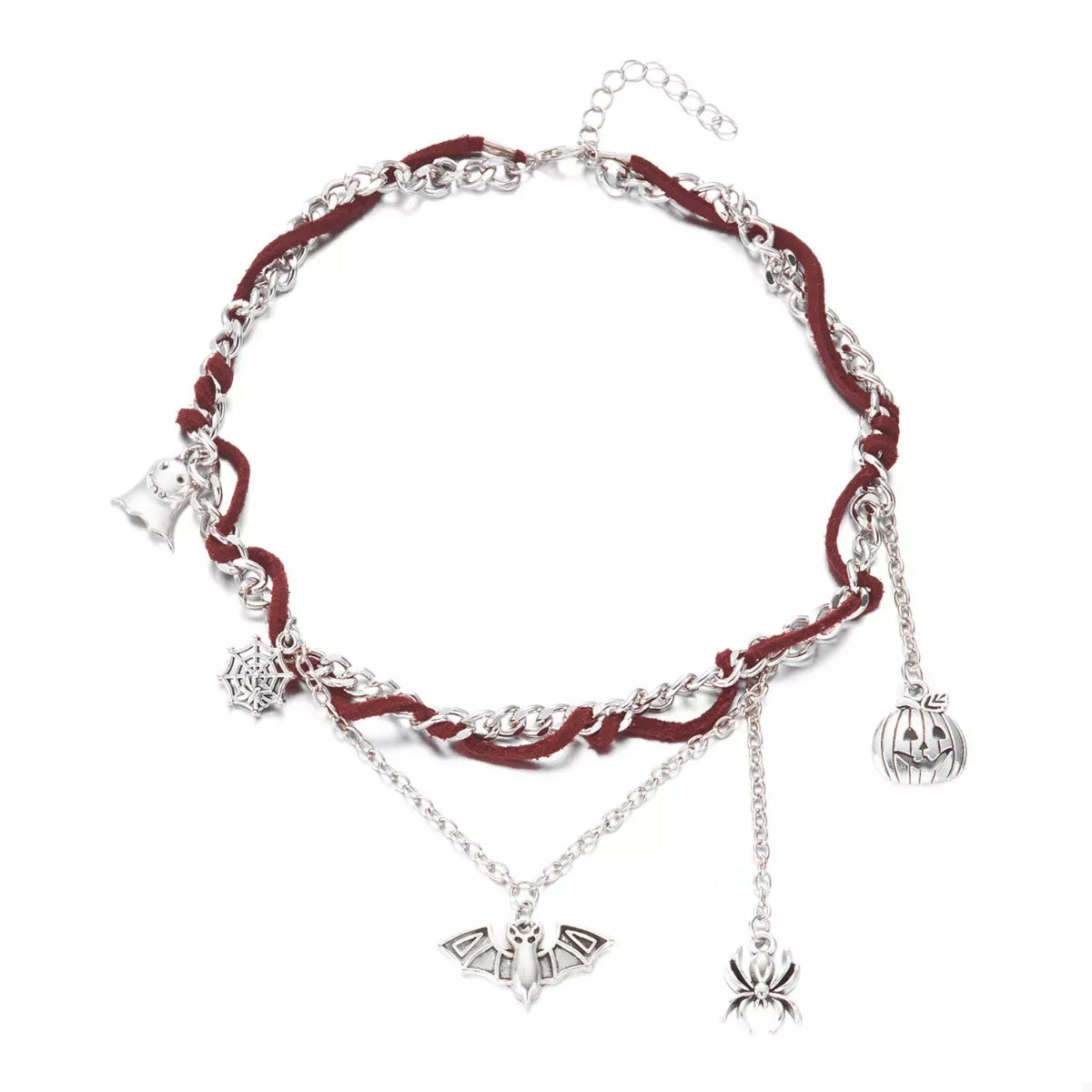 Trendsi Halloween Double Layered Pendant Necklace -