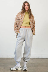Trendsi HYFVE Zebra Print Snap Down Long Sleeve Shacket -