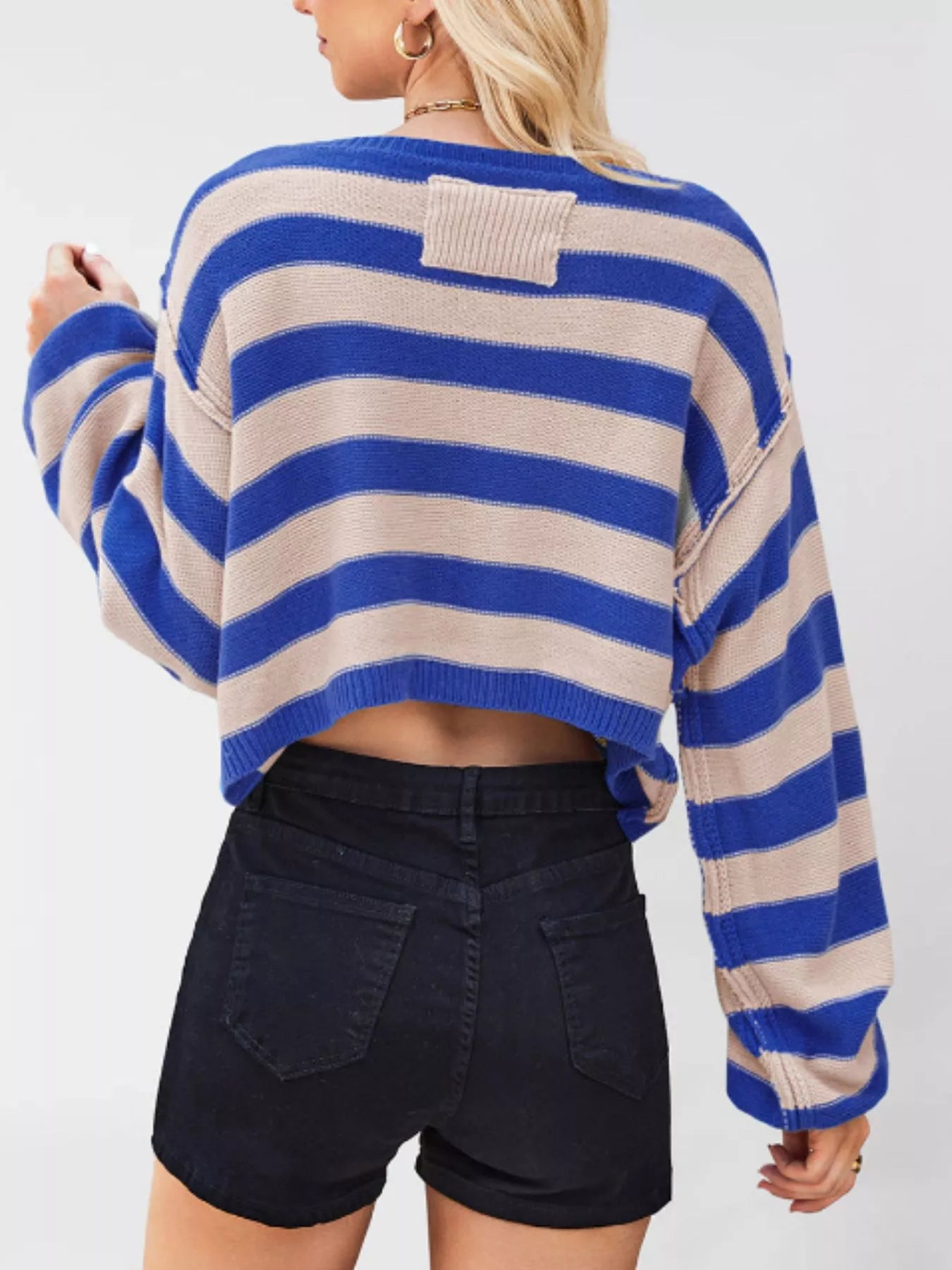 Trendsi Striped Boat Neck Sweater -