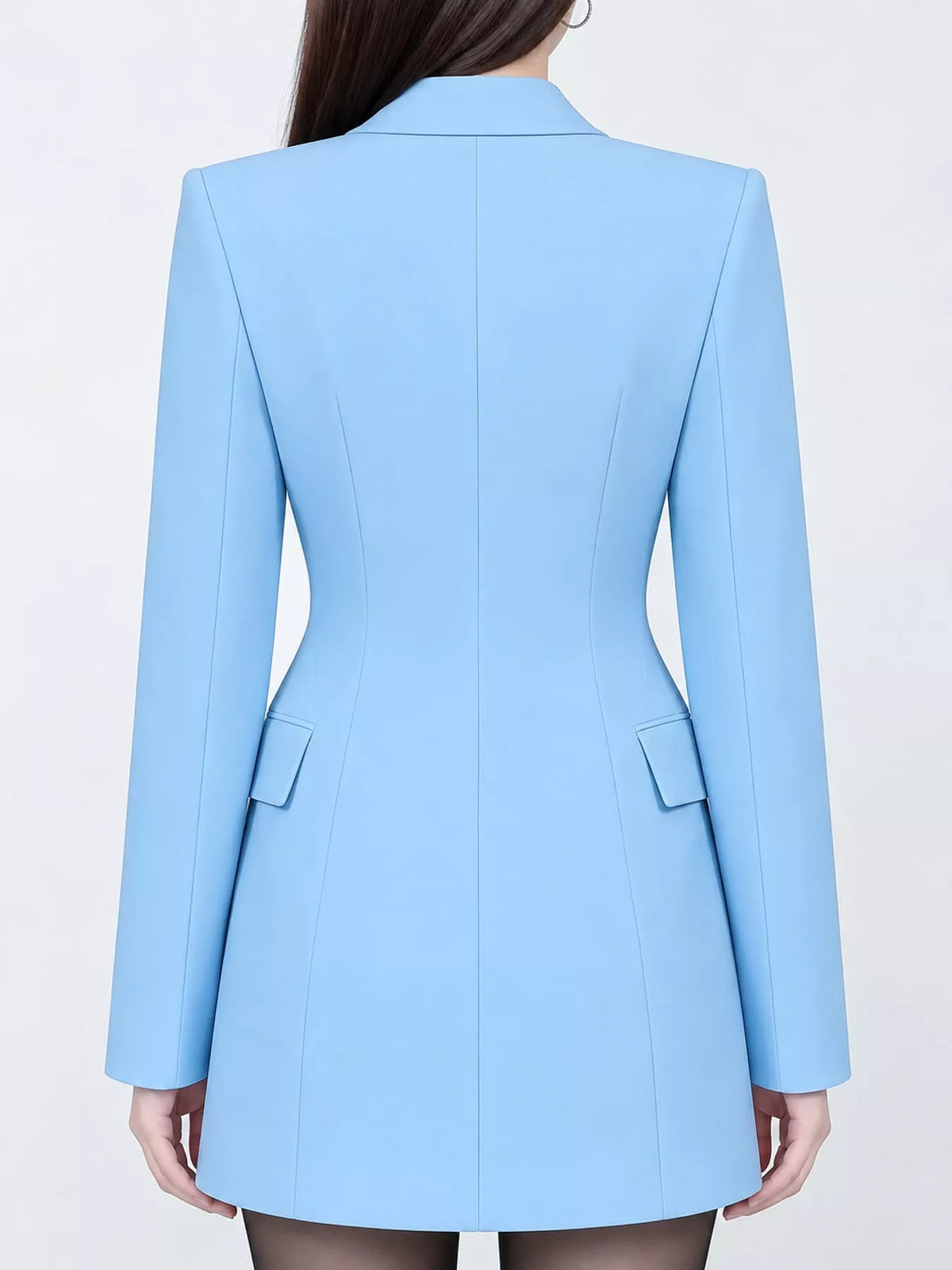 Double-breasted blazer, blue back