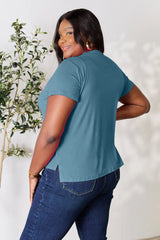 Trendsi Basic Bae Full Size Round Neck Short Sleeve T-Shirt -