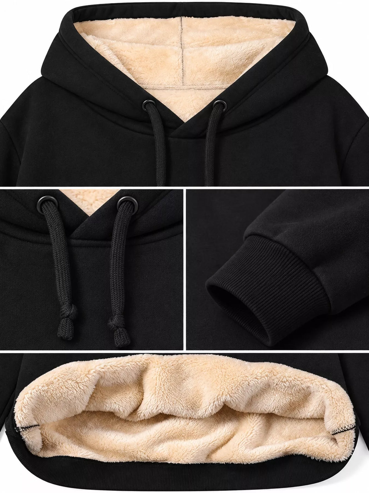 Long-sleeve hoodie, garment detail