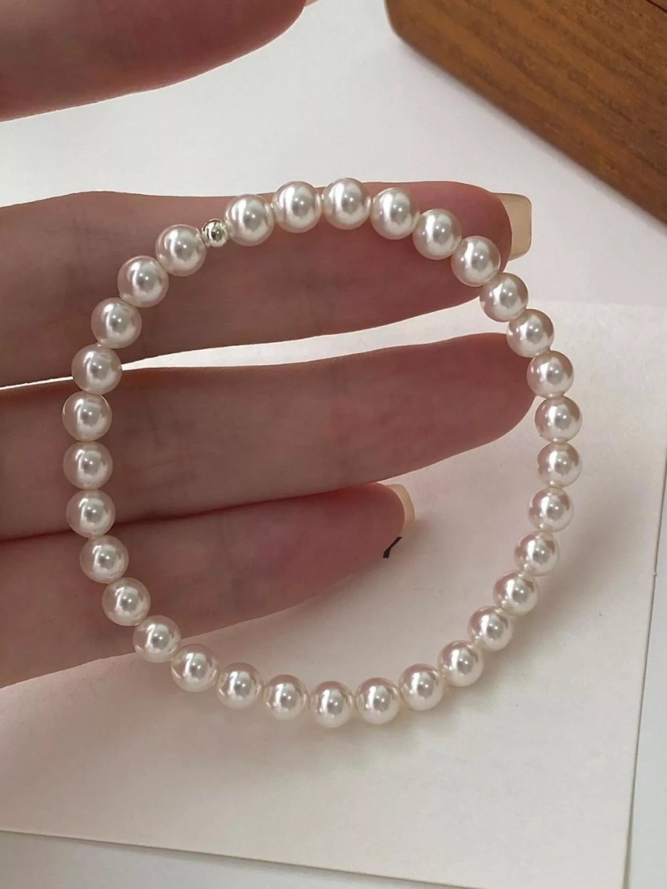 Trendsi Pearl Beaded Bracelet -