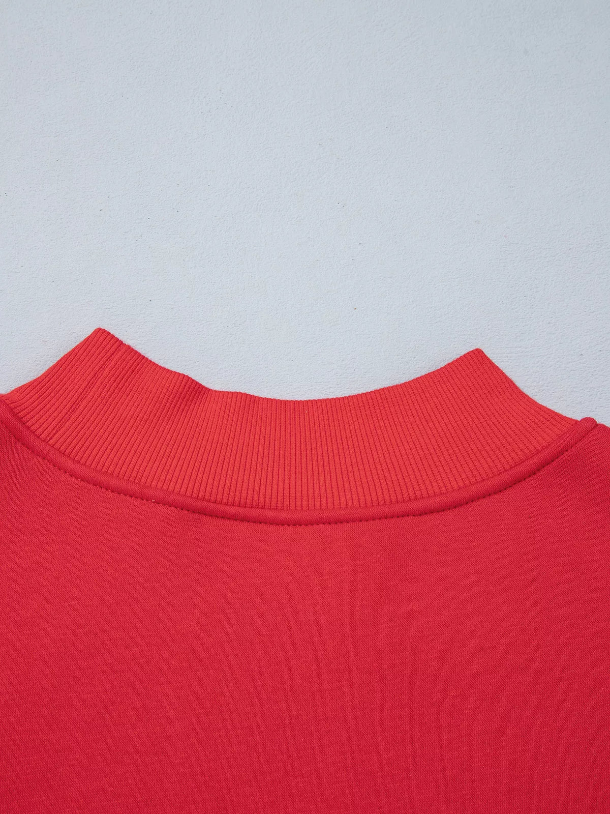 Scarlet gingham sleeve slogan sweatshirt