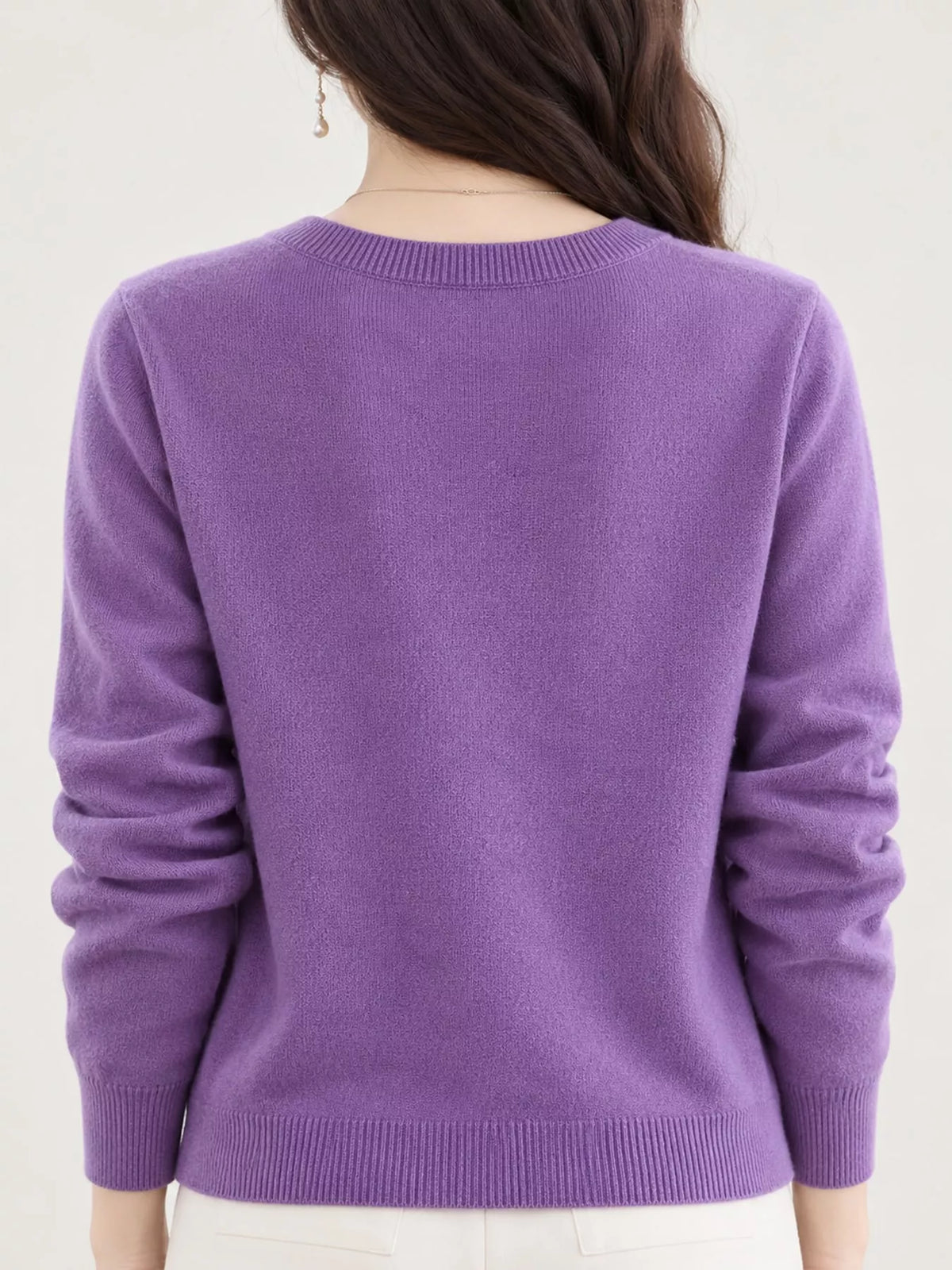 Button-down cardigan, purple back