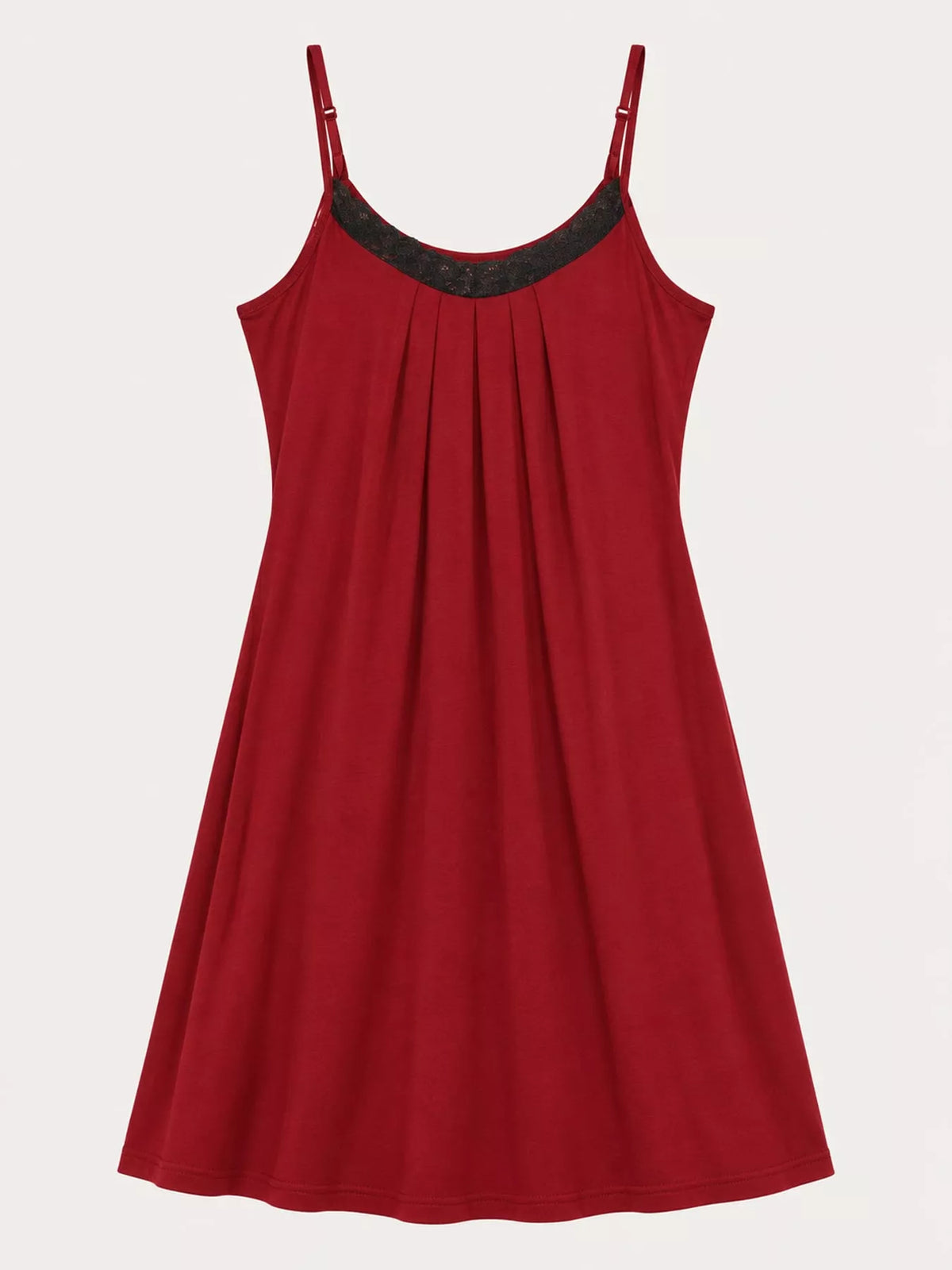 Lace Detail Spaghetti Strap Lounge Dress — garment front
