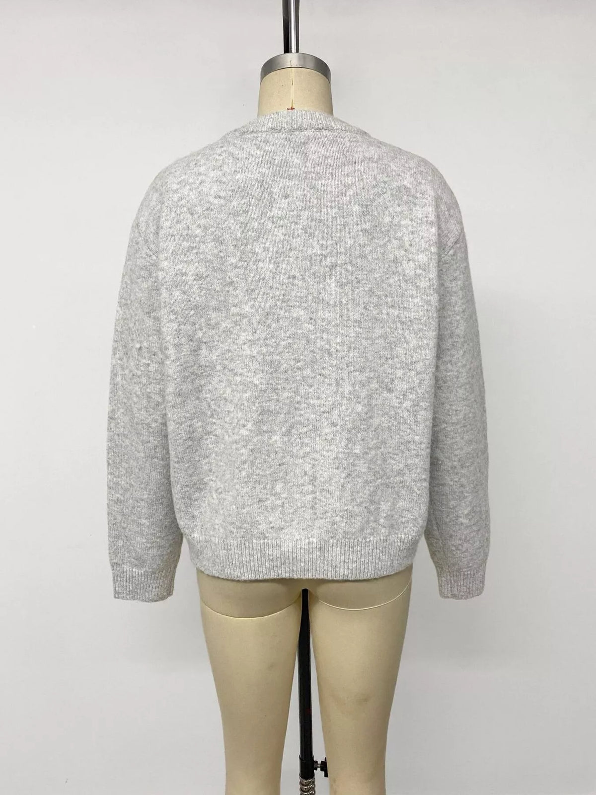 Trendsi Crew Neck Button-Down Cardigan -