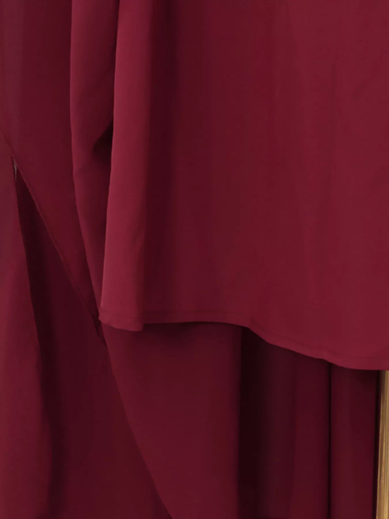 Trendsi Ruched Halter Neck Cape Maxi Dress -
