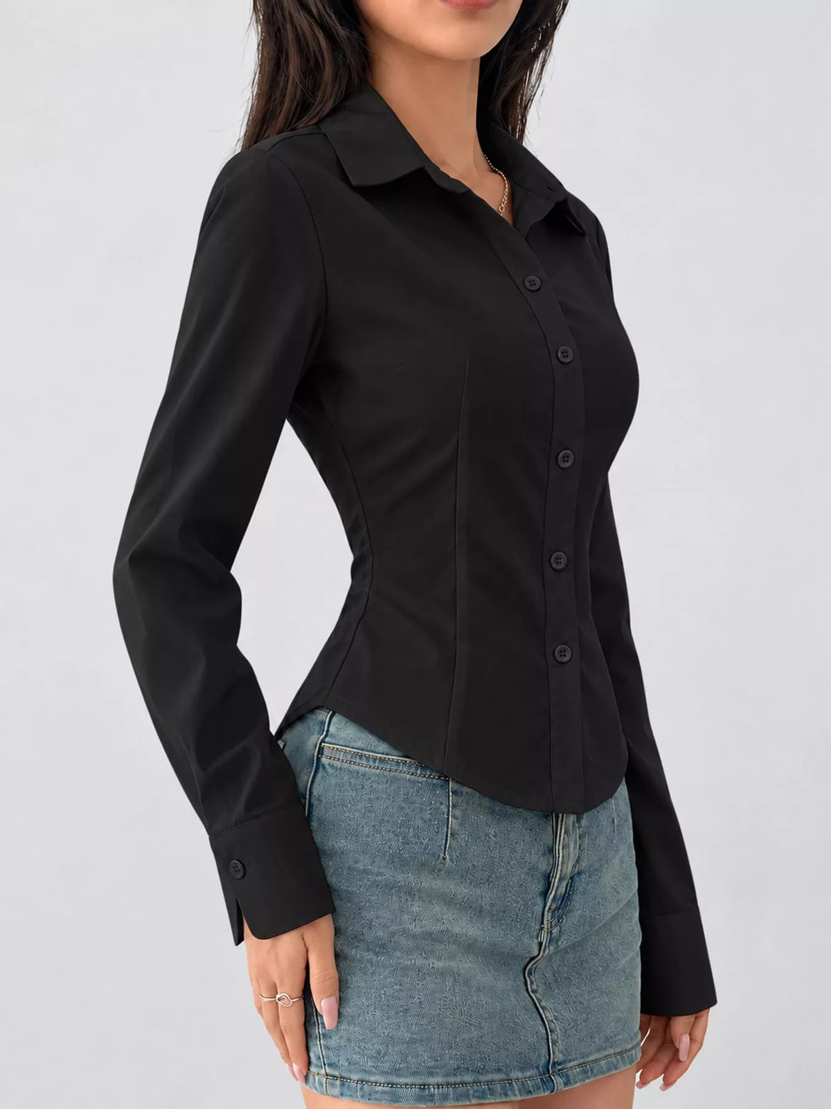 Slim-Fit Button-Down Shirt — side view