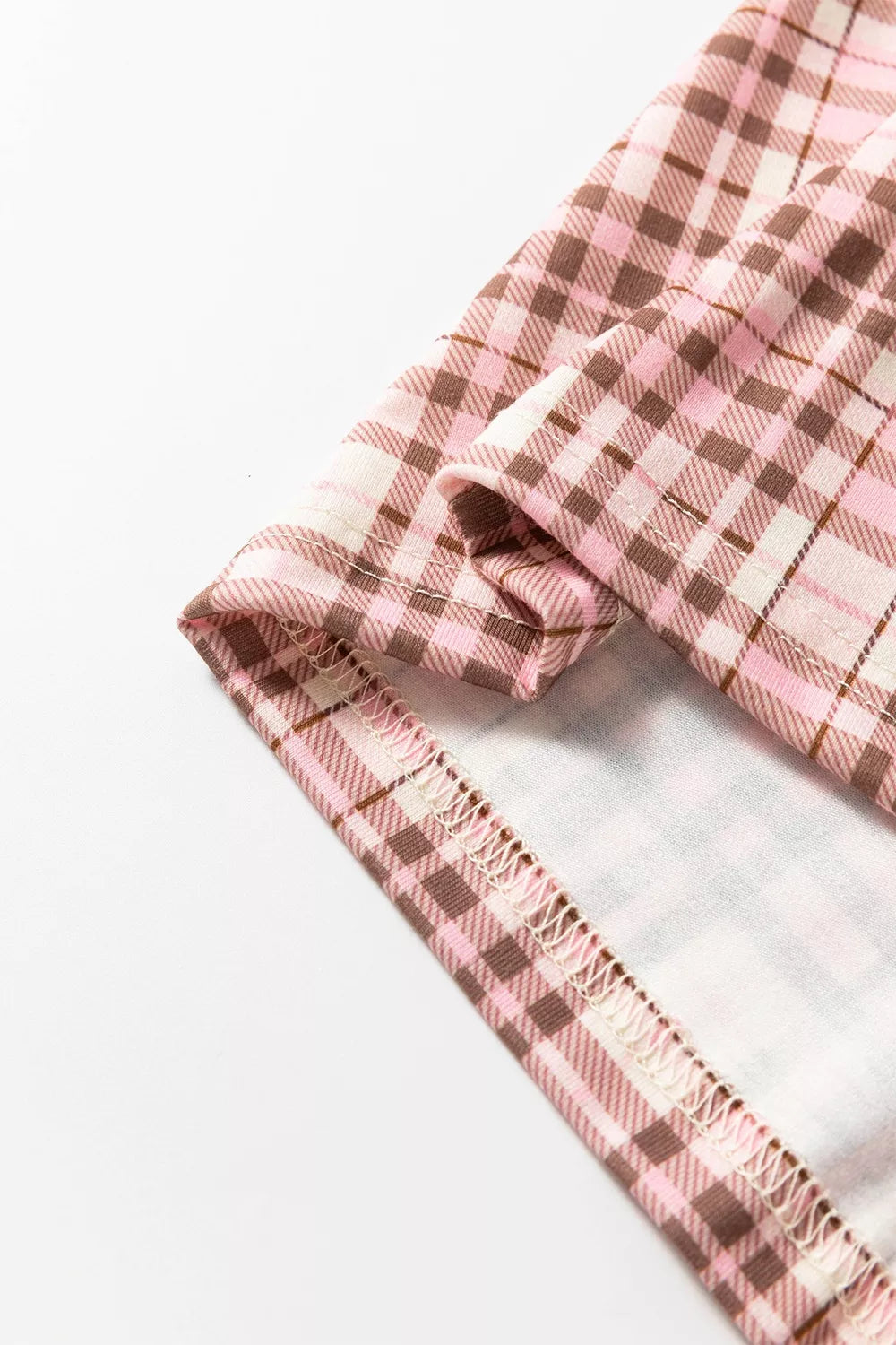 Trendsi Plaid Patch Pockets Long Sleeve Lounge Set -