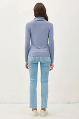 Trendsi Be Cool Mock Neck Long Sleeve T-Shirt -
