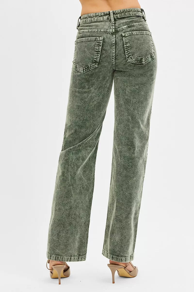 Women's Tummy-Control Mid-Rise Straight-Leg Corduroy Pants — product view 5