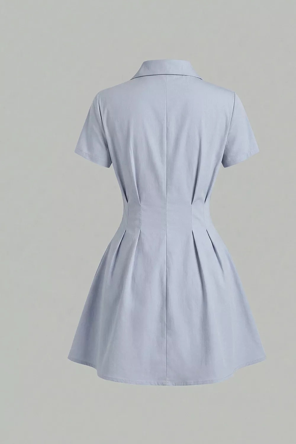 Trendsi Button Up Short Sleeve Shirt Dress -