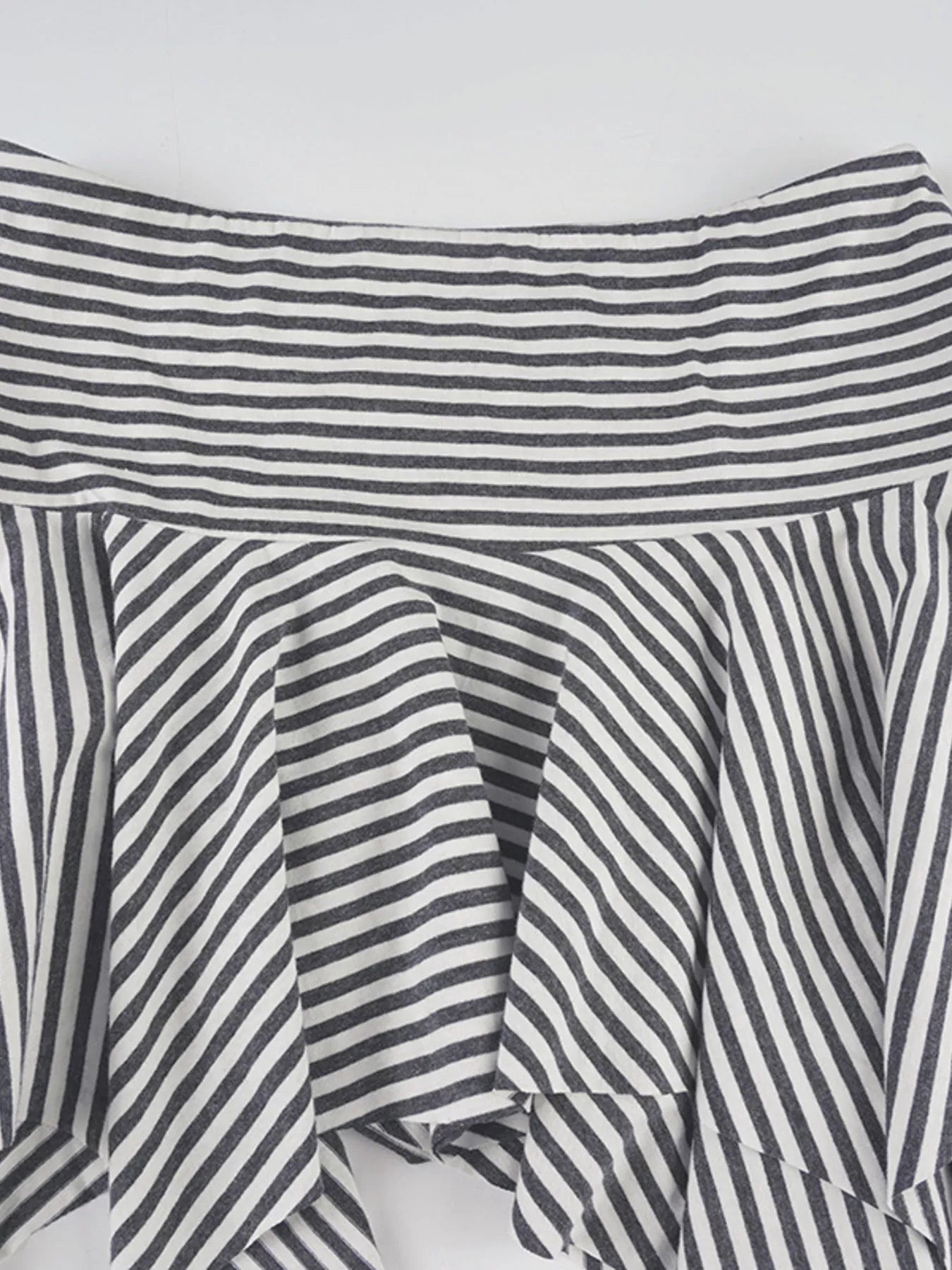 Trendsi Striped Asymmetrical Hem Mini Skirt -