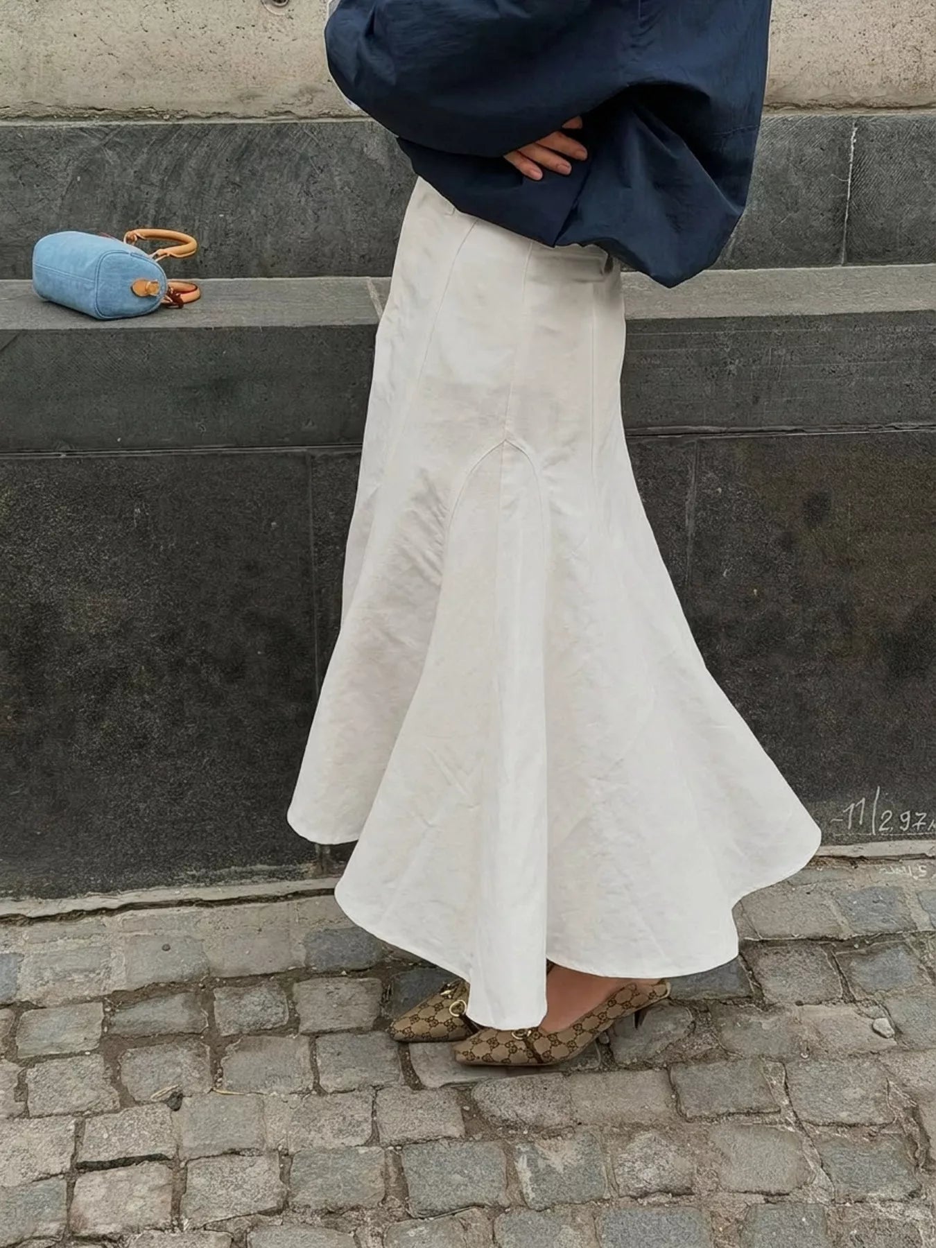 Trendsi High-Waisted Mermaid Midi Skirt -