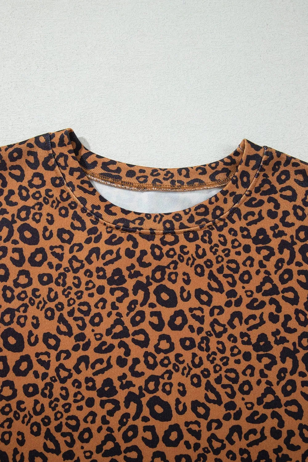 Trendsi Leopard Print Long Sleeve Top Relaxed Pant Set -