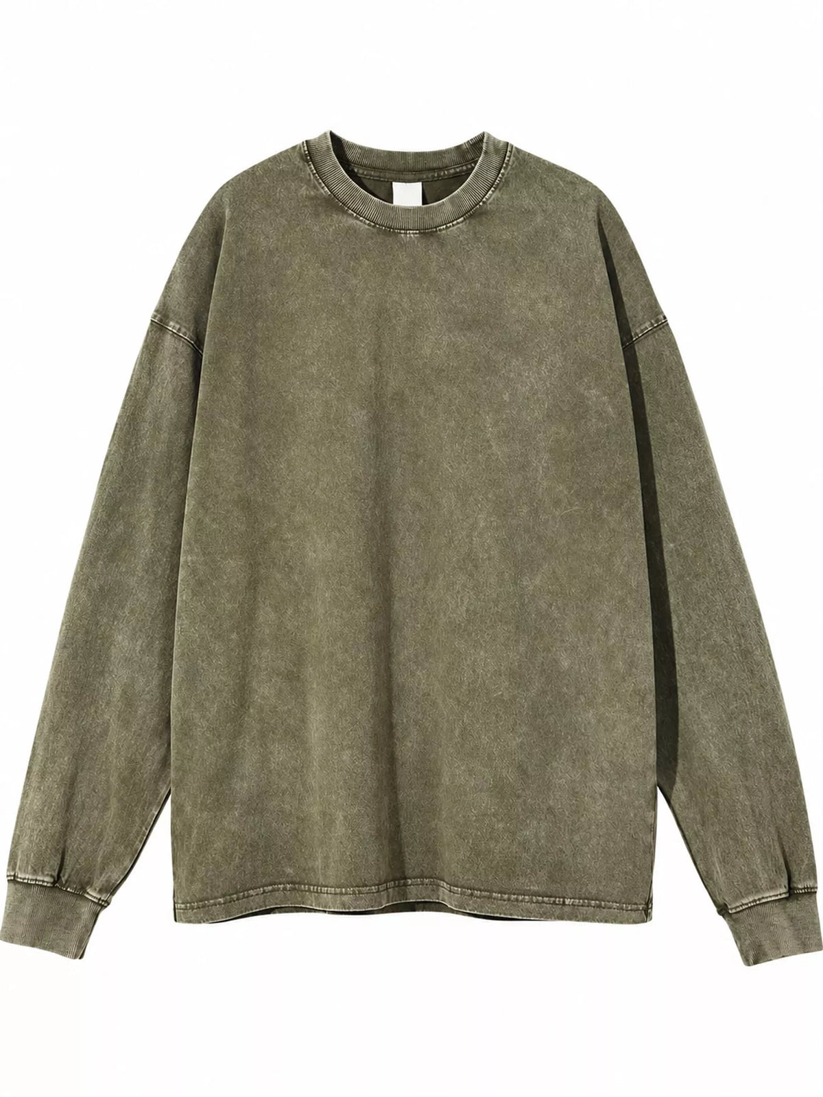 Washed Oversized Long Sleeve T-Shirt — garment front