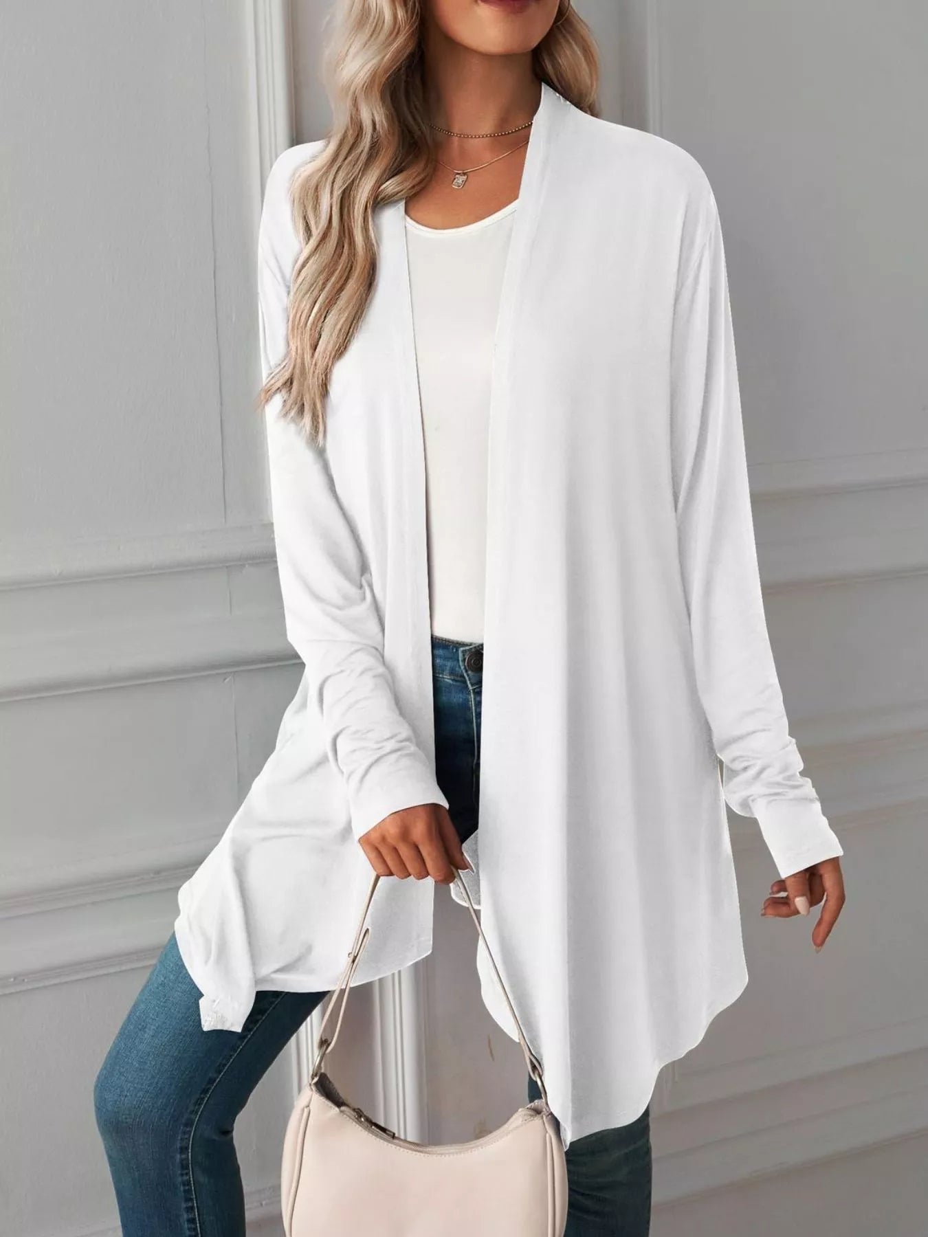 Trendsi Lightweight Open Front Cardigan -