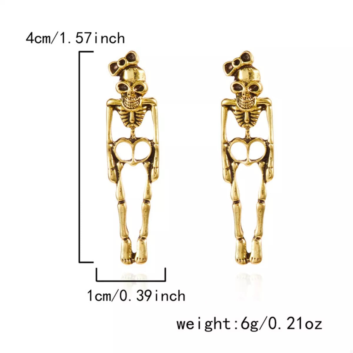Trendsi Halloween Skeleton Drop Earrings -