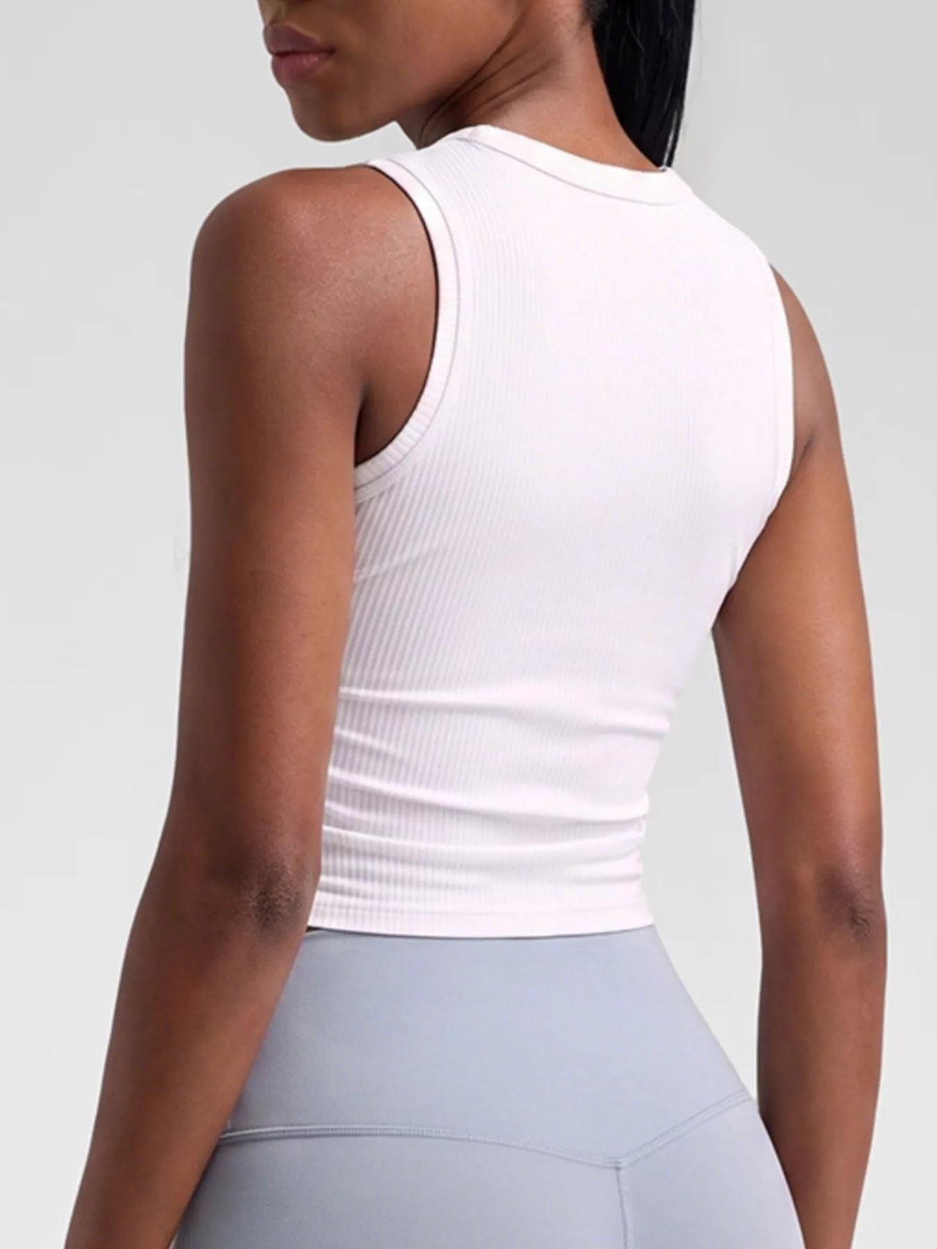 Trendsi Ribbed Ruched Active Tank -