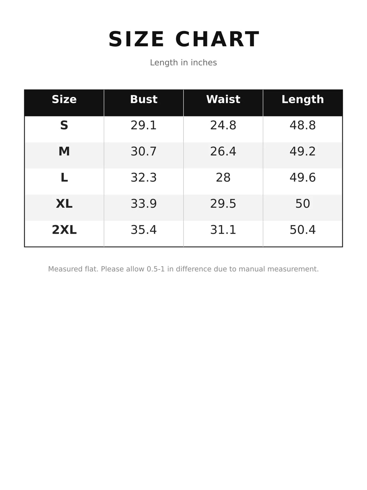 Size chart for women's strapless polka dot ruched maxi dress