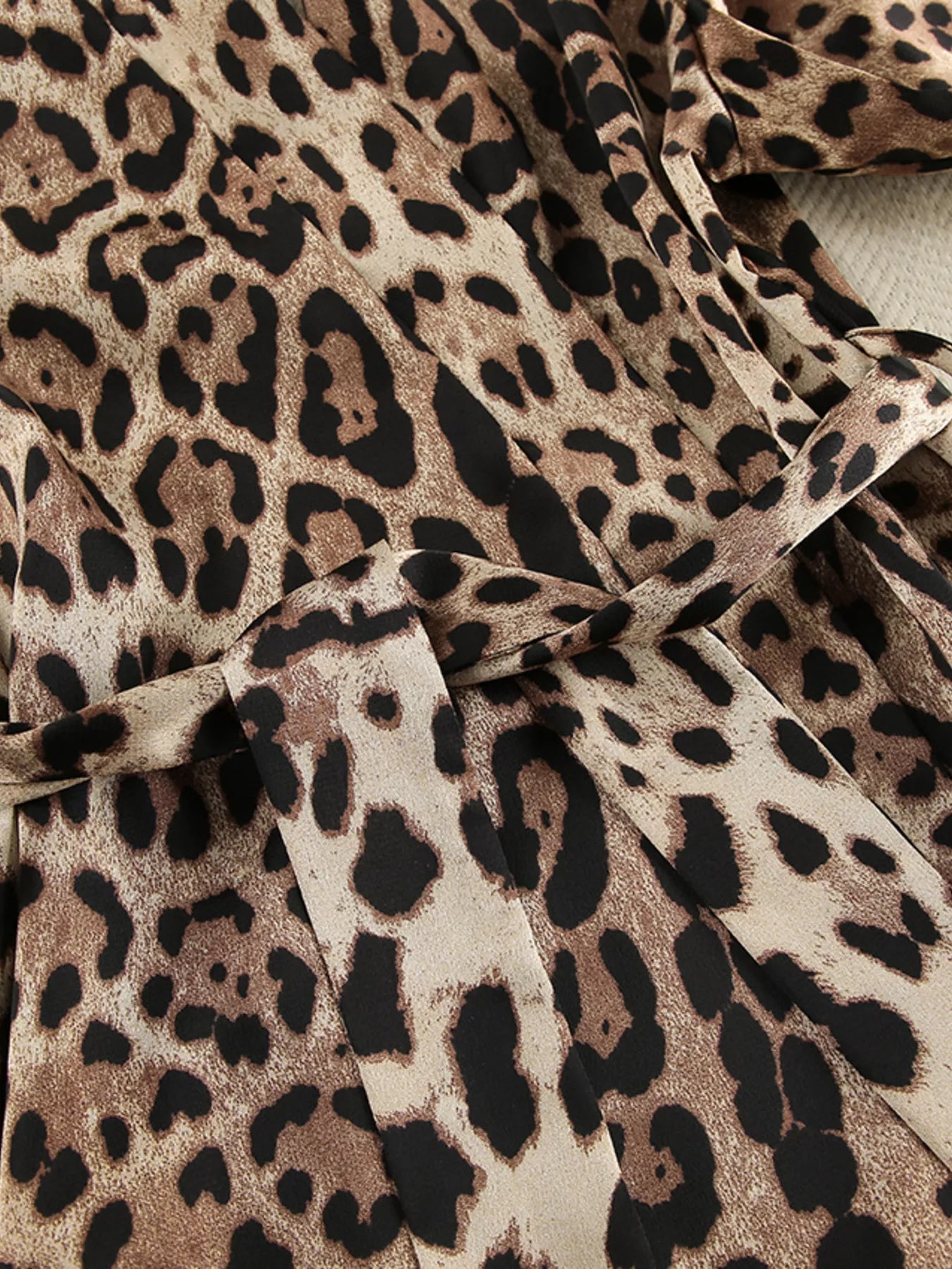 Trendsi Leopard Bra & Cardigan and Shorts Set -