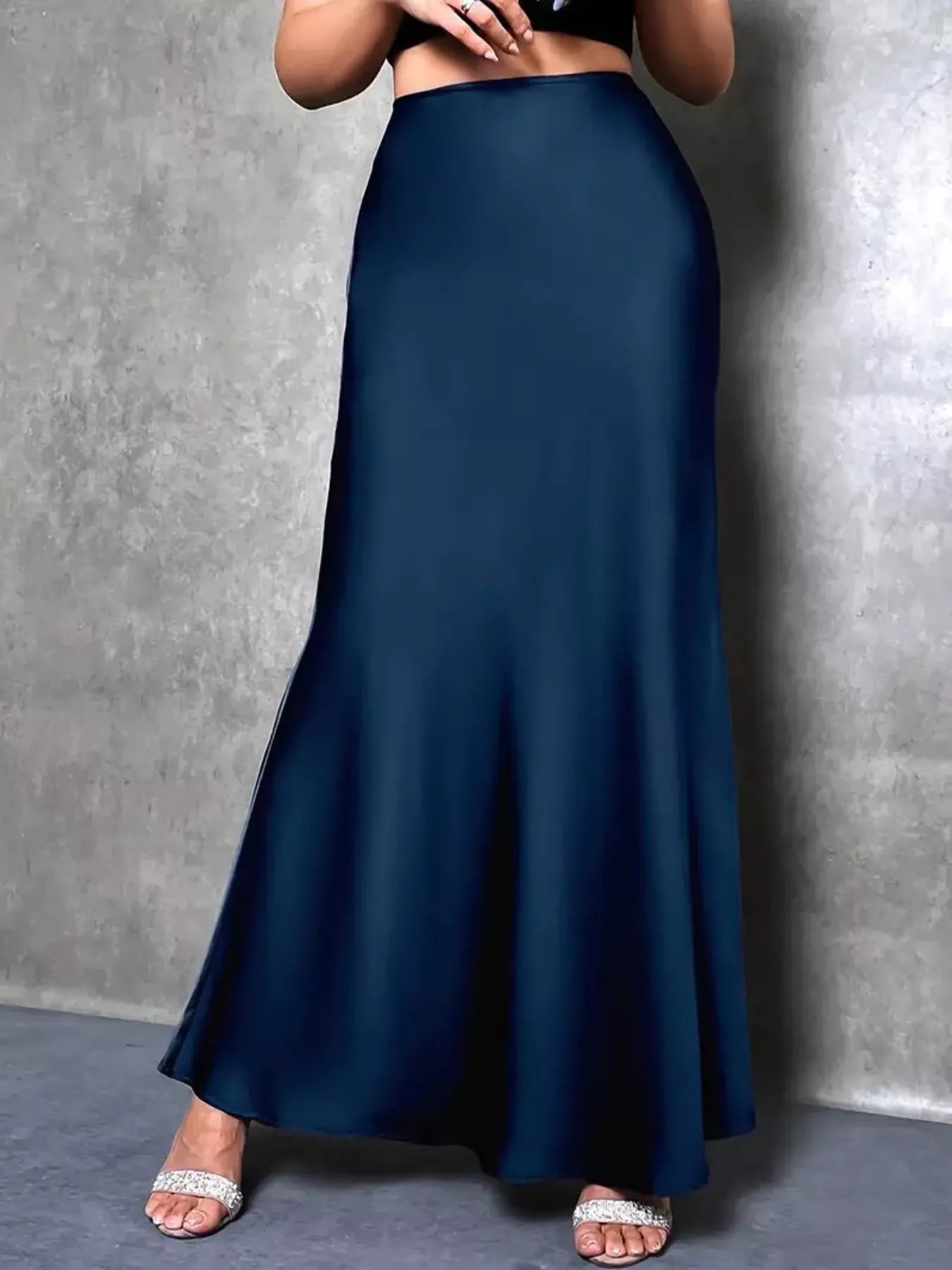 Trendsi Satin Maxi Skirt -