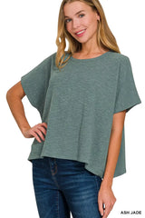 Trendsi Zenana Cotton Slub Oversize Tee -
