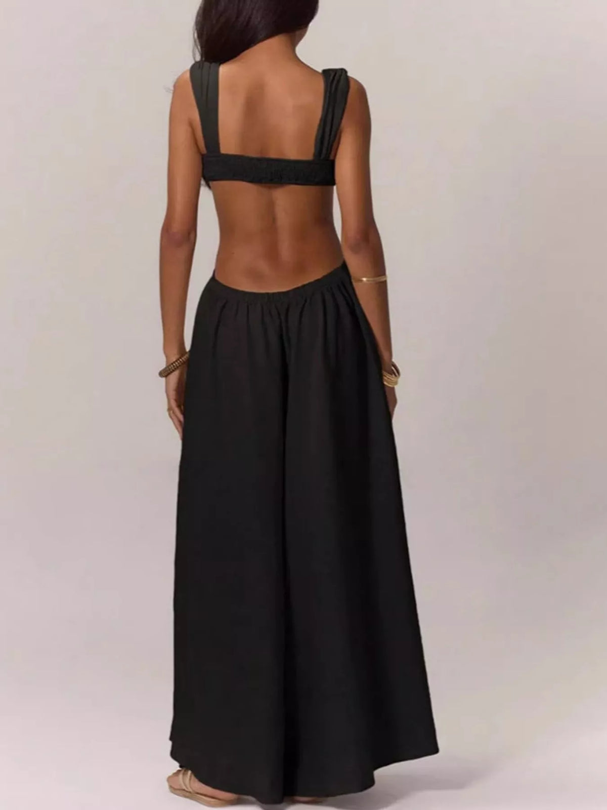 Cutout jumpsuit, black back