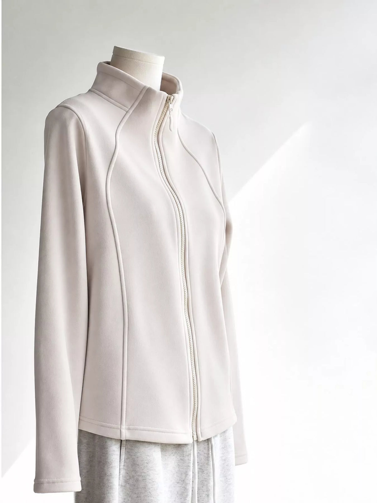 Slim-Fit Full-Zip Fleece Jacket — side view