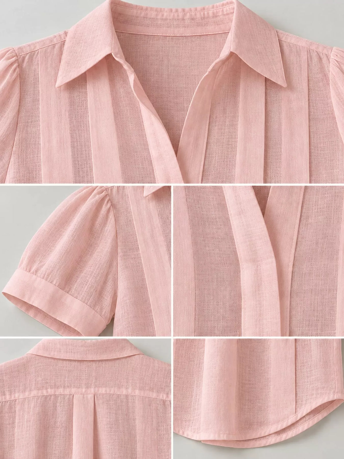 Pink button up short sleeve shirt