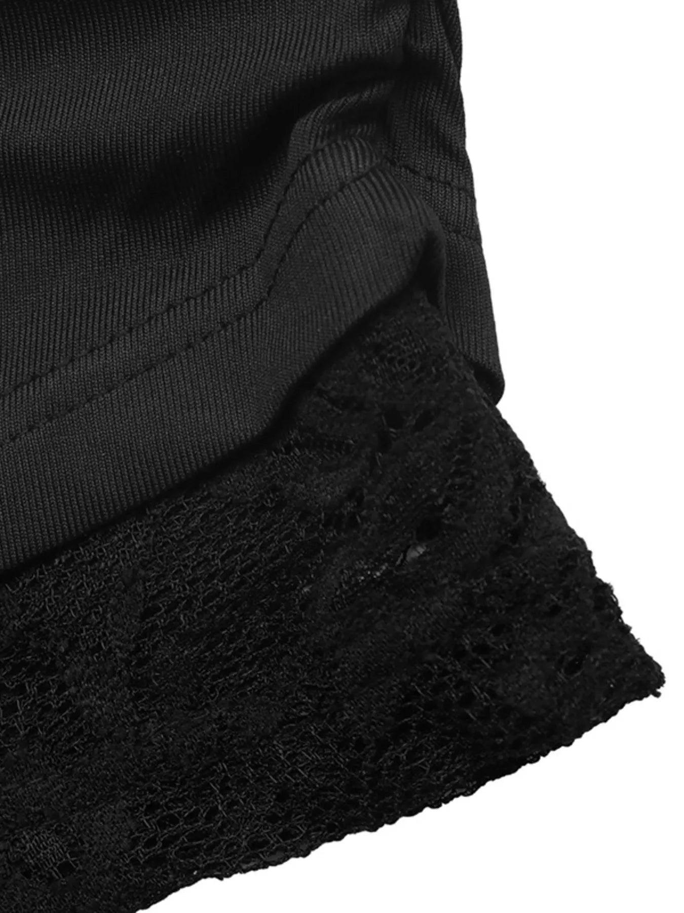 Trendsi One-Shoulder Lace Trim Slim Fit T-Shirt -