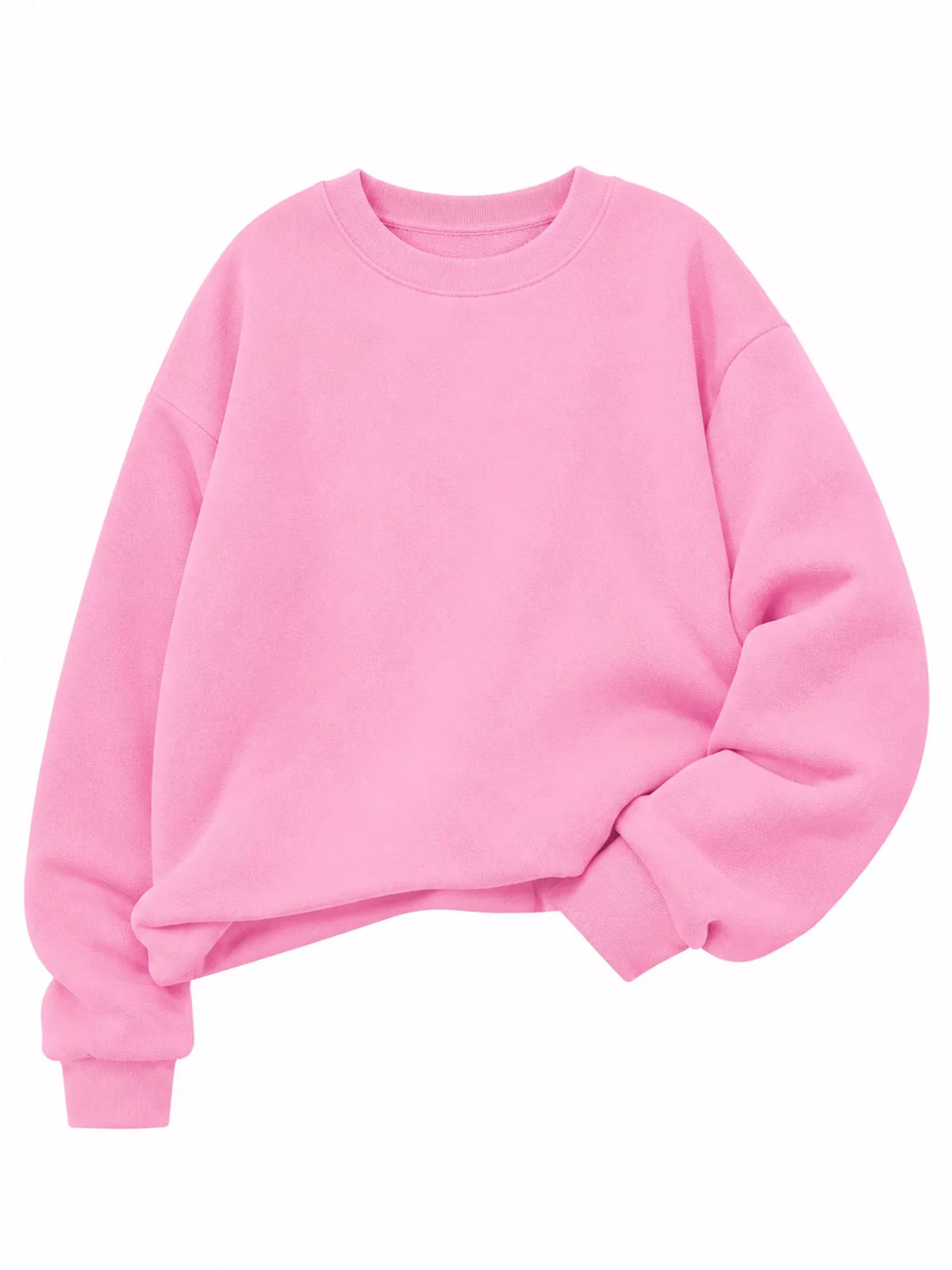Pullover sweatshirt, pink flat front