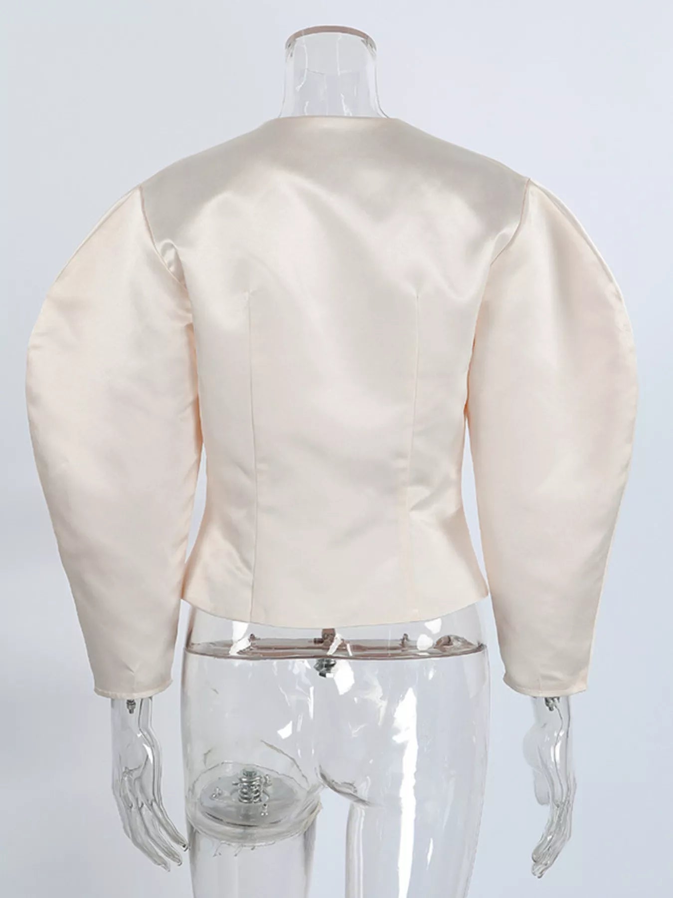Trendsi Puff Sleeve Cropped Outerwear -