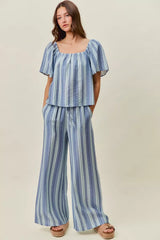 Trendsi SO ME Stripe Wide Leg Pull On Pants -