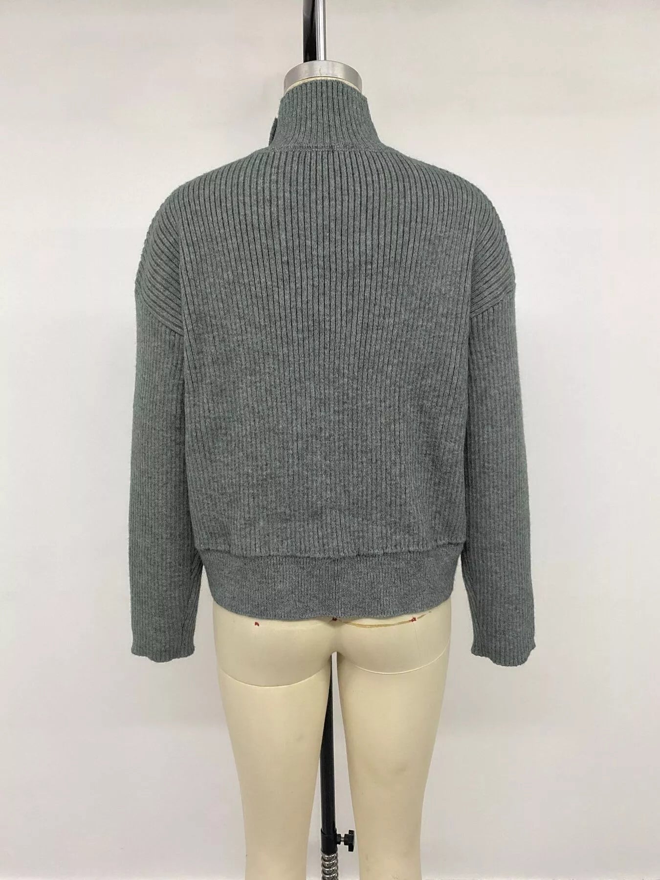 Trendsi Turtleneck Button-Down Cardigan -