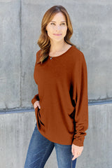 Trendsi Double Take Full Size Round Neck Long Sleeve T-Shirt -