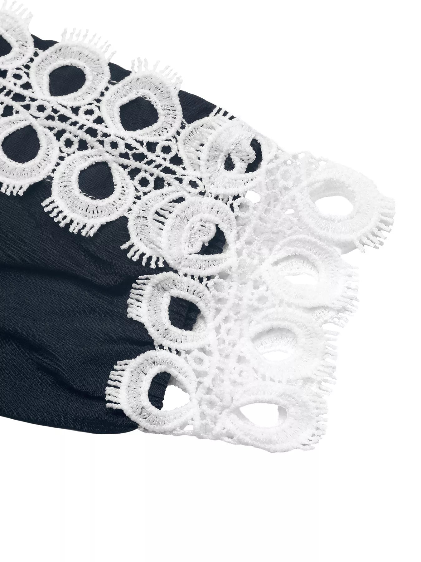 Trendsi Lace Trim Long Sleeves Blouse -