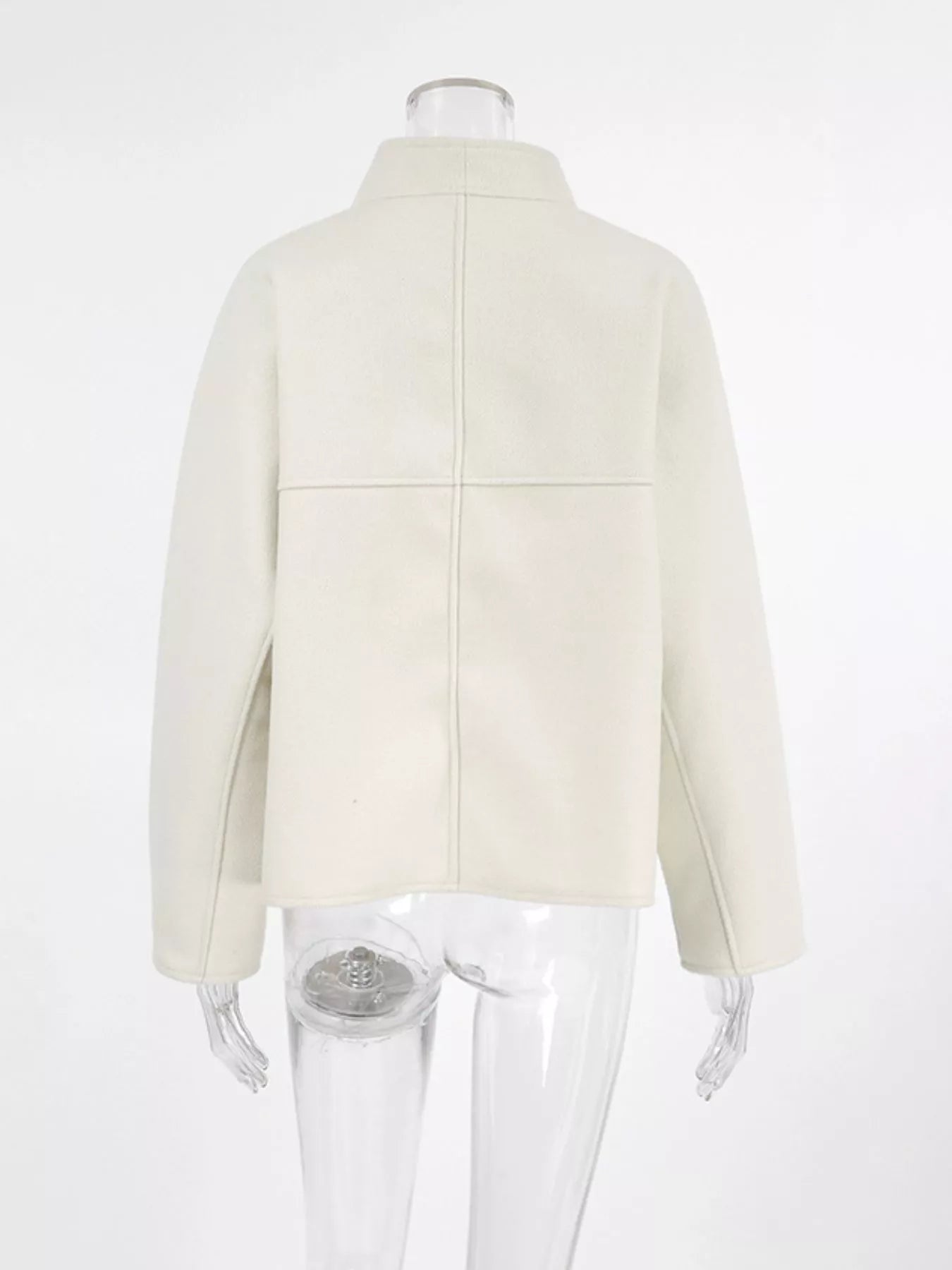 Trendsi Elegant Stand Collar Open Front Outerwear -