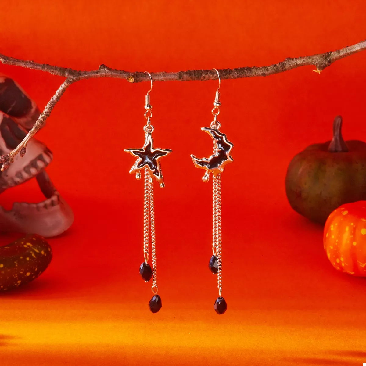 Trendsi Star & Moon Chain Drop Earrings -