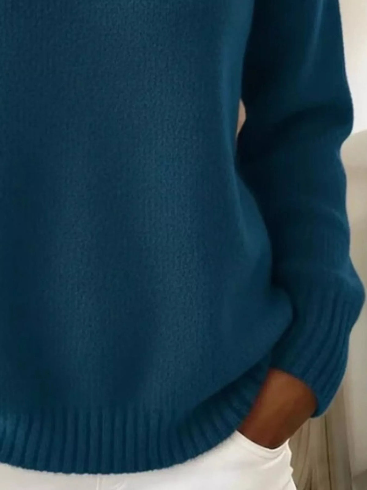 Trendsi Full Size Button Detail Dropped Shoulder Sweater Plus Size -
