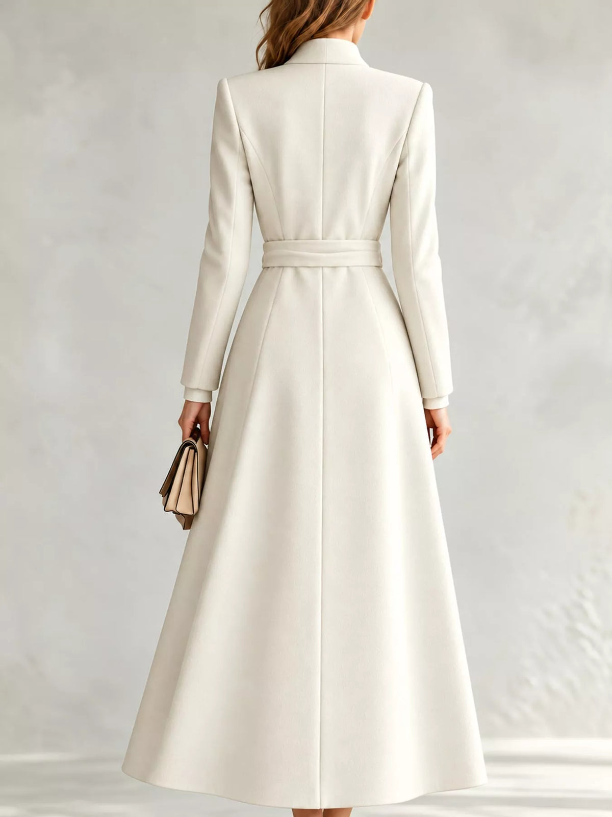Longline Belted Trench Coat — back view
