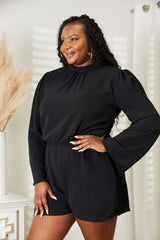 Trendsi Culture Code Full Size Open Back Romper with Pockets -