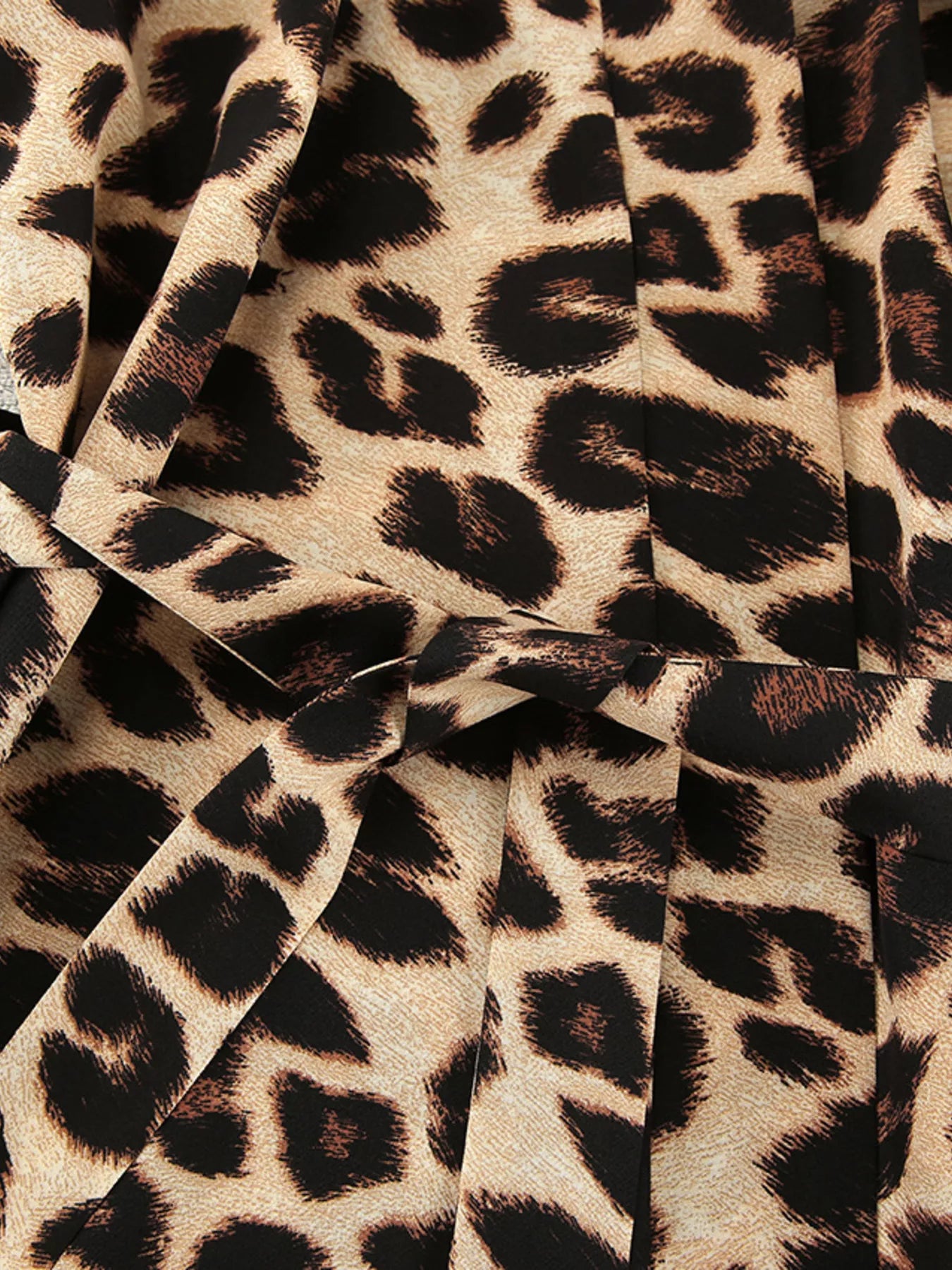 Trendsi Leopard Cami & Cardigan and Shorts Three-Piece Lounge Set -