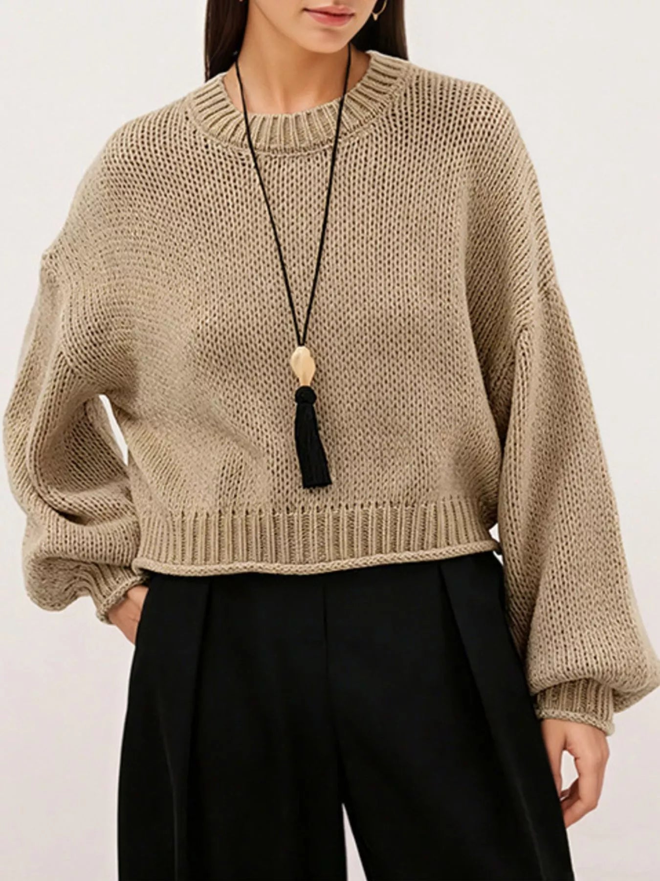 Trendsi Oversized Chunky Knit Sweater -