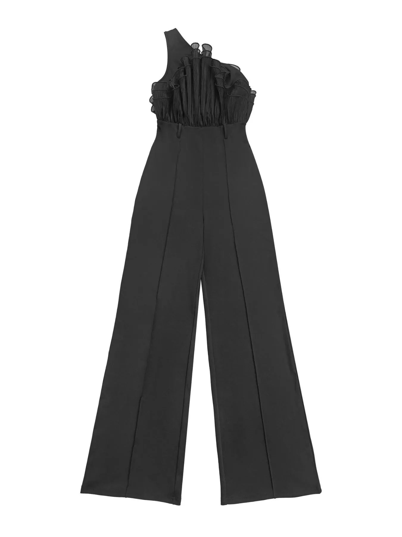 Trendsi One-Shoulder Ruffled Wide-Leg Jumpsuit -