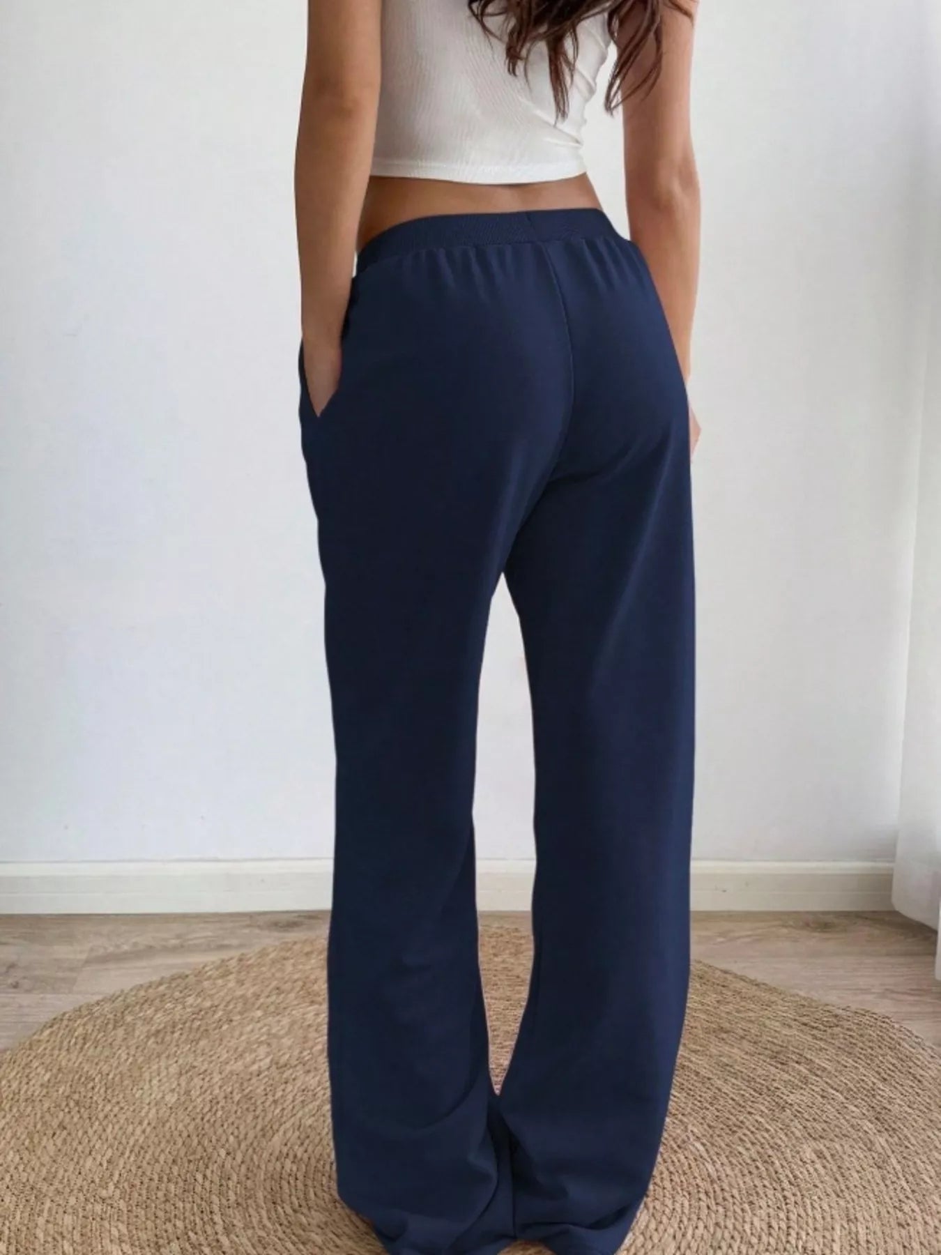 Trendsi Drawstring Wide Leg Pants -
