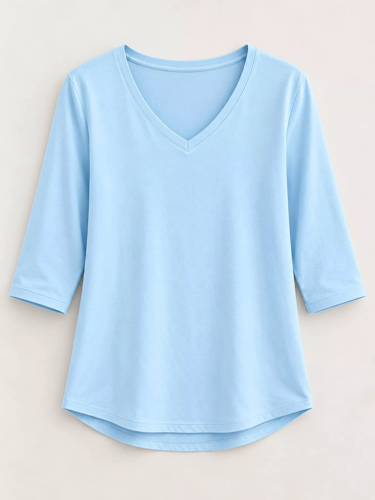 Light Blue v-neck half sleeve t-shirt
