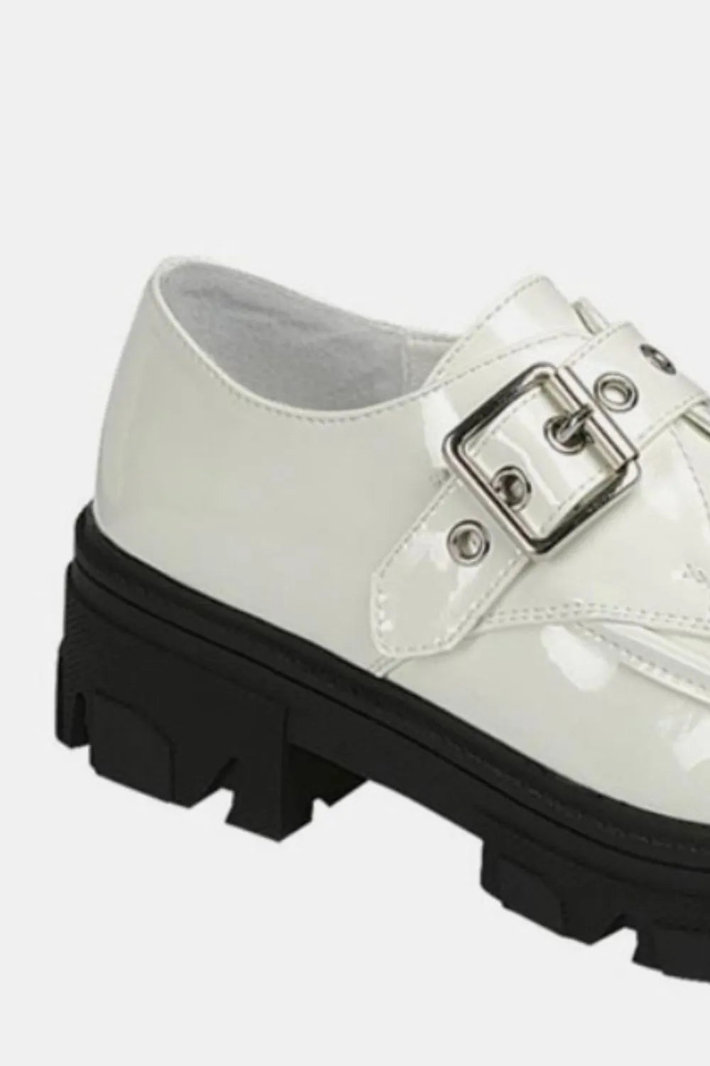 Women's Vegan-Leather Buckled Platform Lug-Sole Loafers — product view 2
