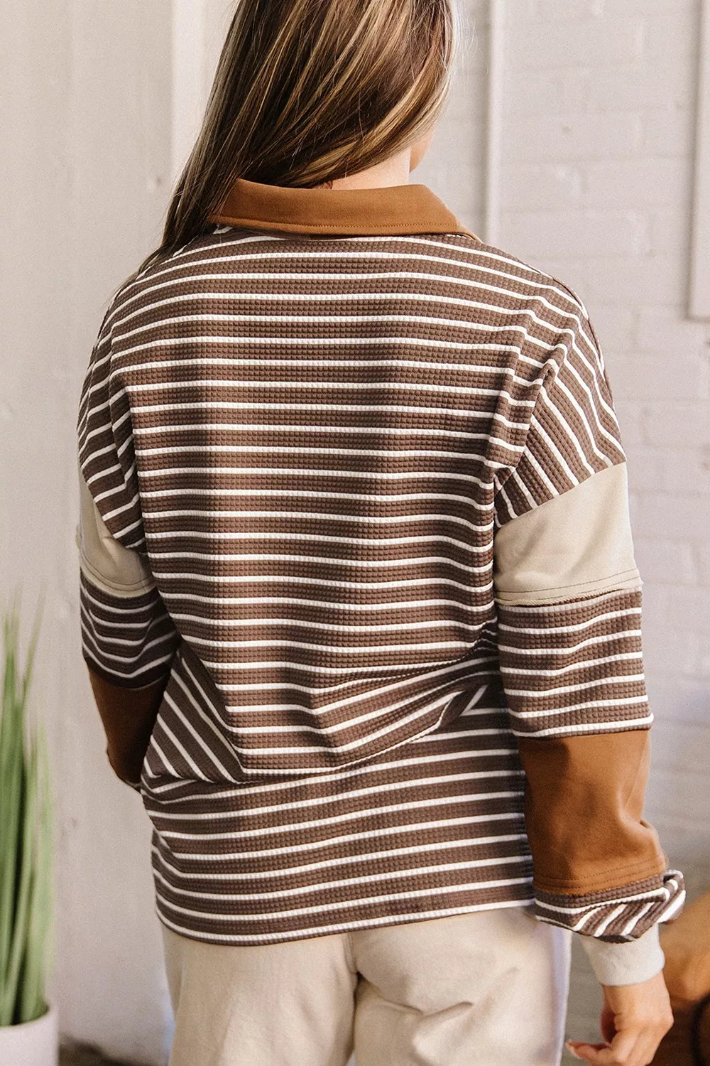Trendsi Striped Dropped Shoulder Sweatshirt -